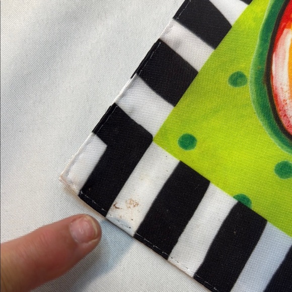 Colorful Pumpkin Garden Flag with Initial R, embroidered, 2 sided, sequin detail - Picture 5 of 8